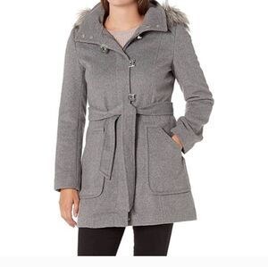 Calvin Klein Women's  Wool Blend Hooded Jacket Size 12